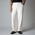 OFF-WHITE DOUBLE PLEAT STRAIGHT FIT TROUSER