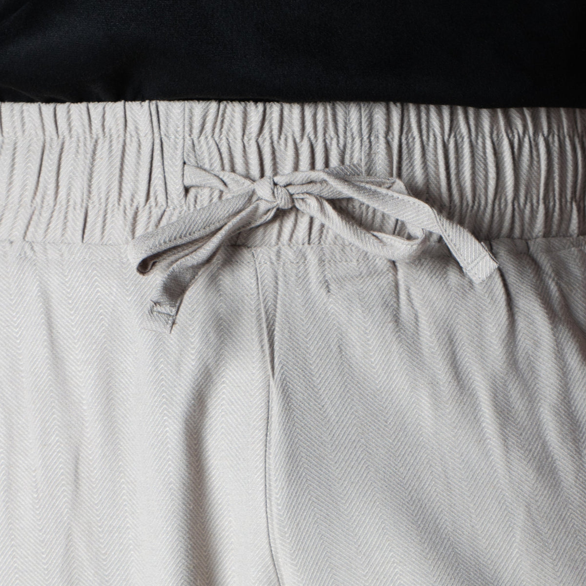 OYSTER CREAM FLOW FABRIC PANT