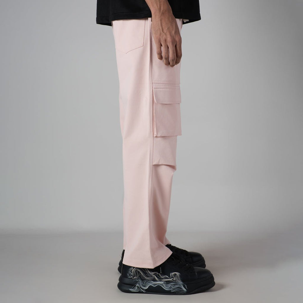 PINK TWO FRONT POCKET CARGO SWEATPANT