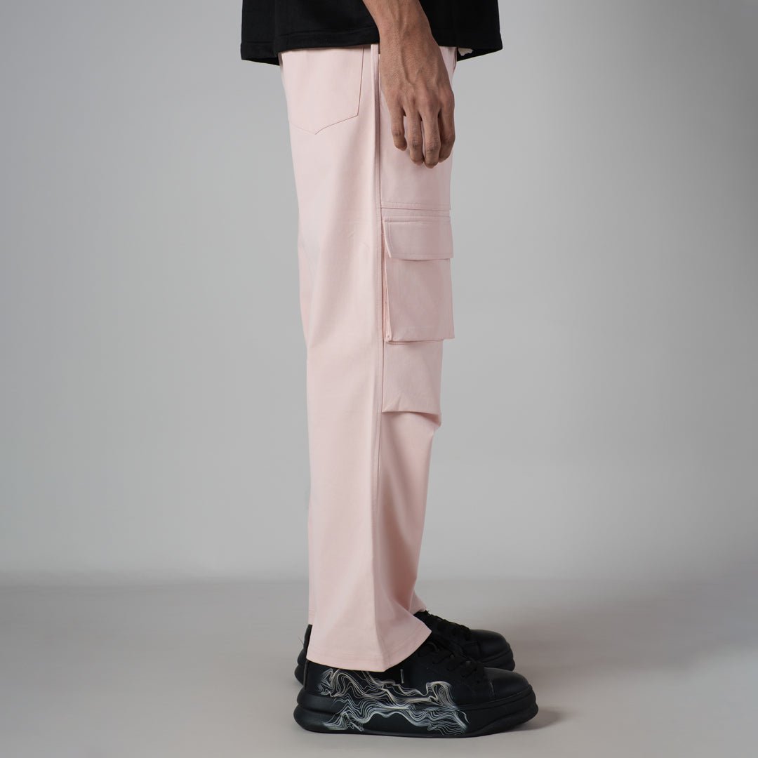 PINK TWO FRONT POCKET CARGO SWEATPANT