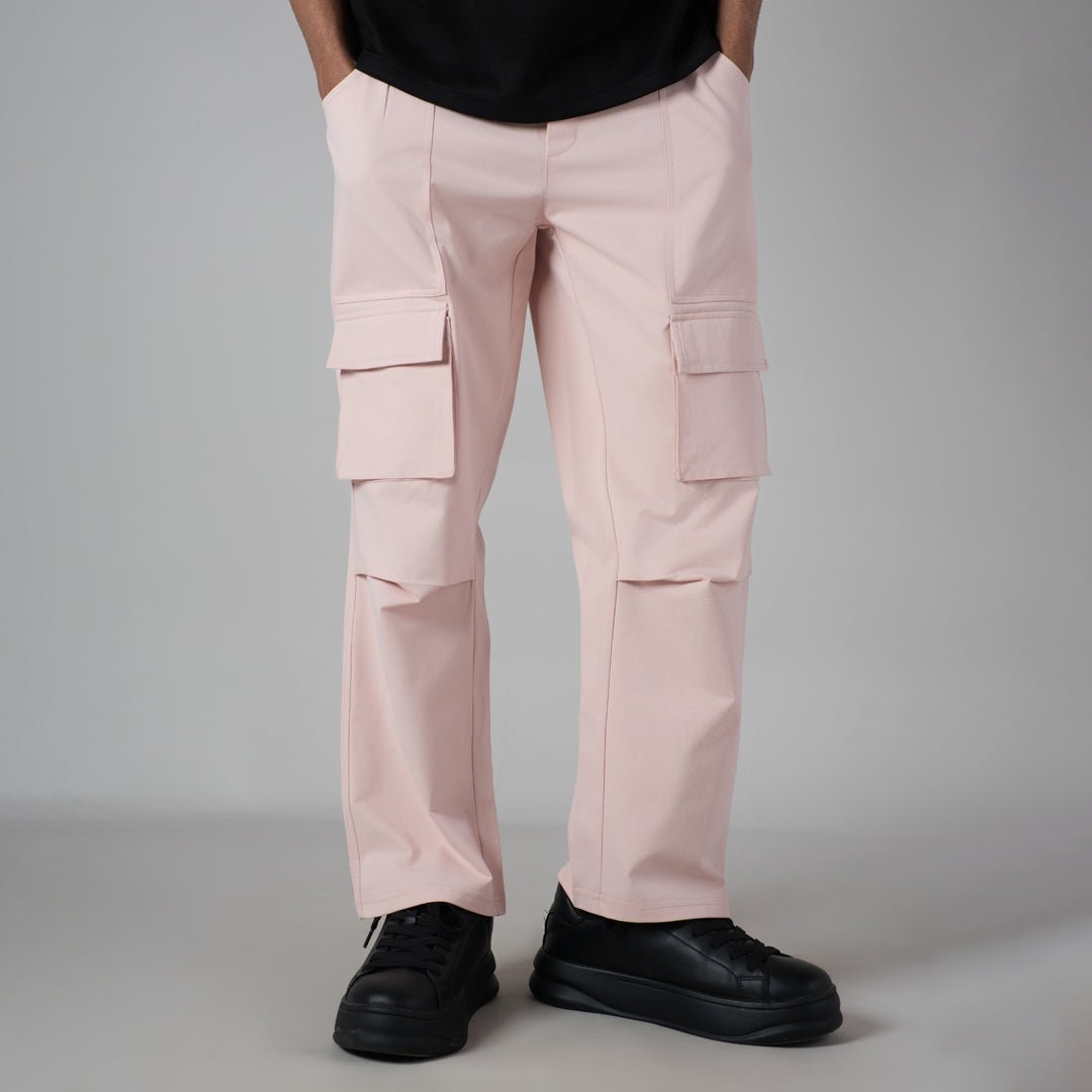 PINK TWO FRONT POCKET CARGO SWEATPANT
