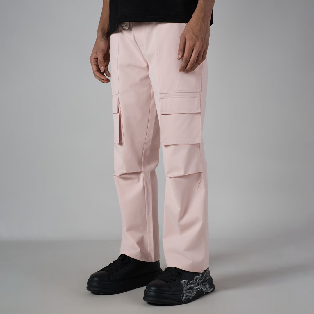 PINK TWO FRONT POCKET CARGO SWEATPANT