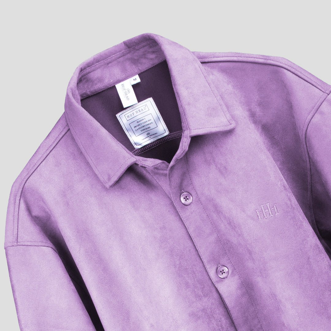 PURPLE CLASSIC SUEDE SHIRT