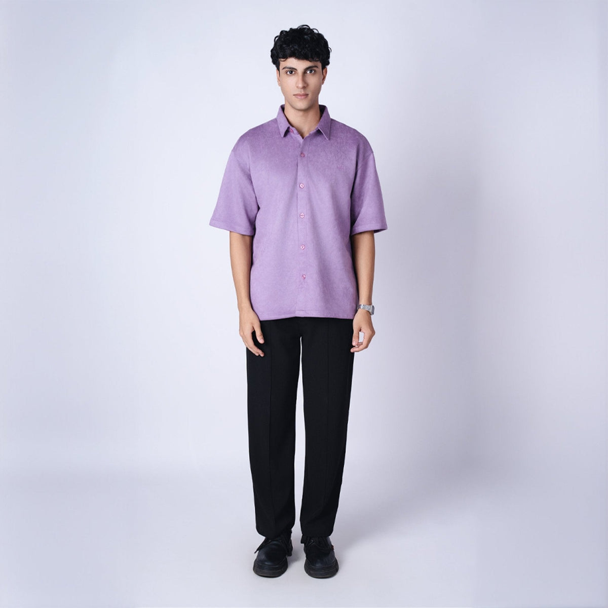 PURPLE CLASSIC SUEDE SHIRT