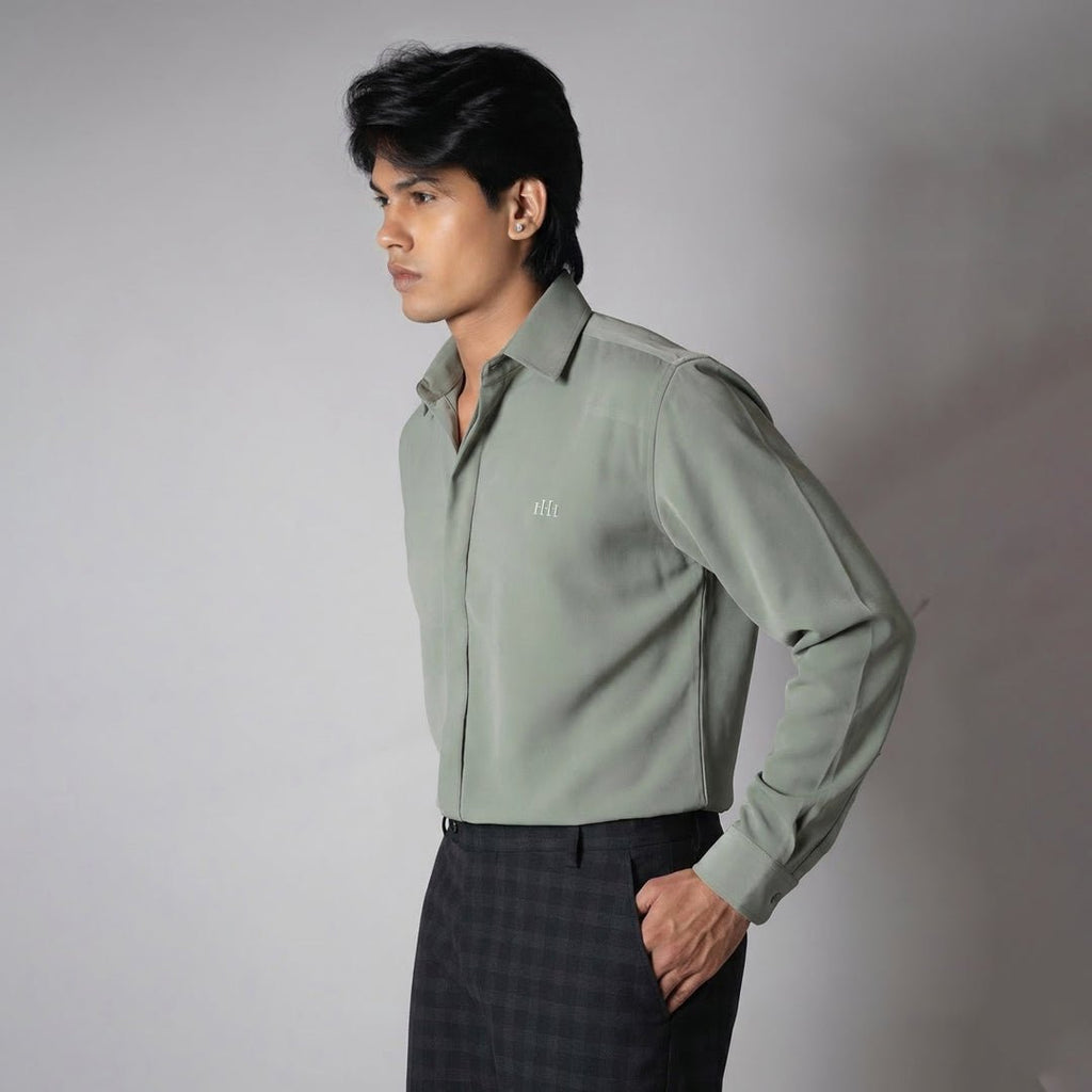 SAGE MIST KOREAN SHIRT