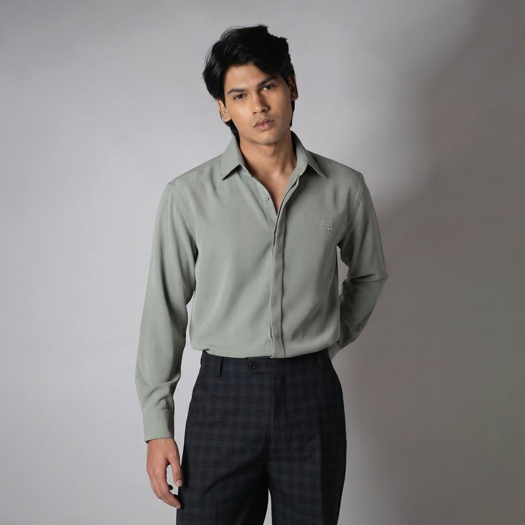 SAGE MIST KOREAN SHIRT