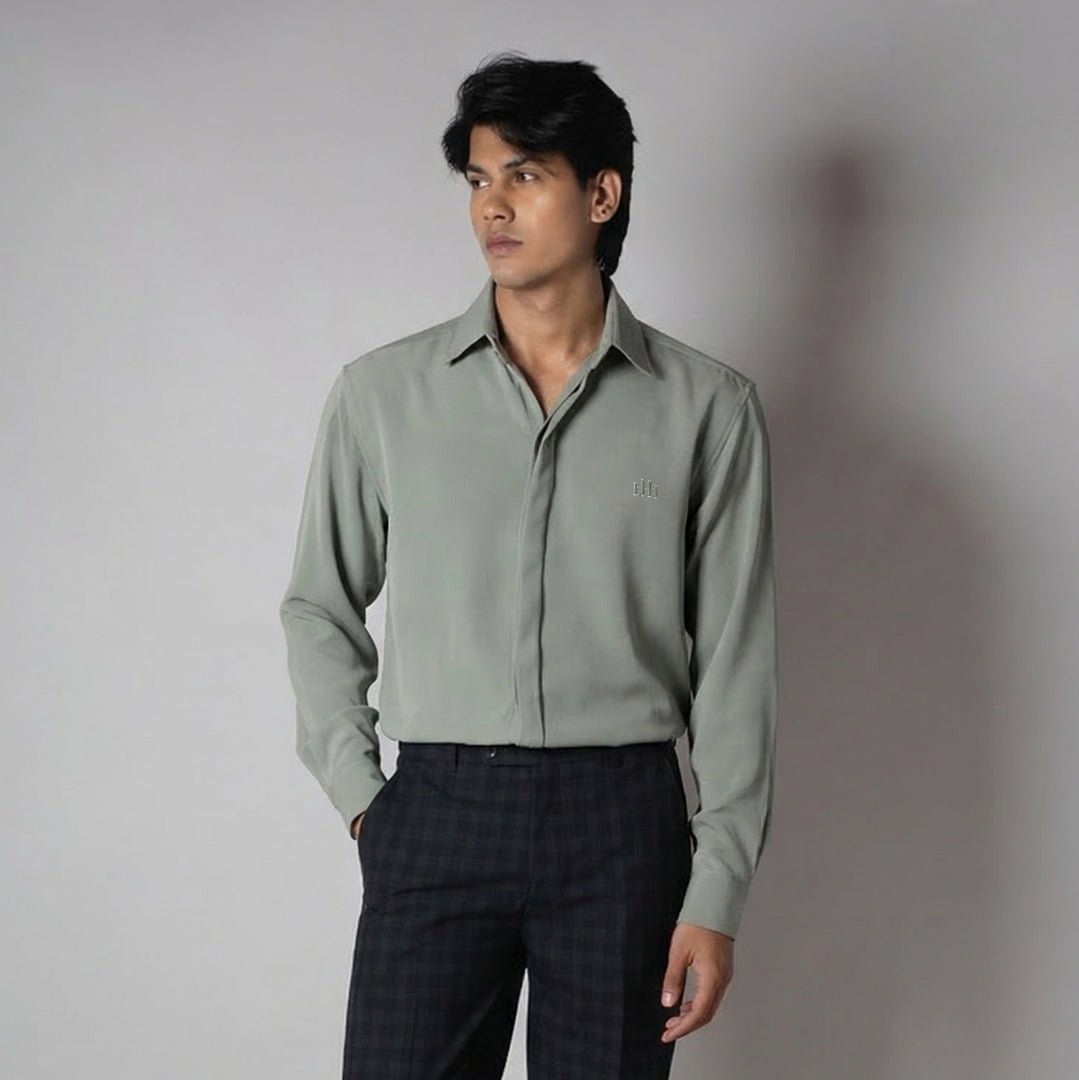 SAGE MIST KOREAN SHIRT