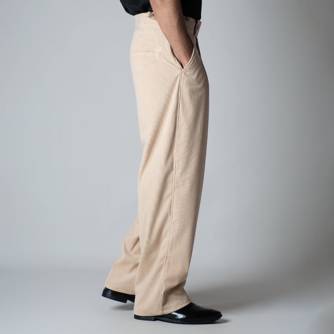 SAND CORDUROY FORMAL TROUSER