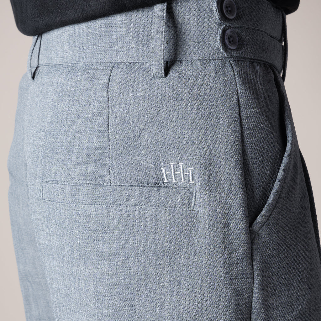 SILVER GREY DOUBLE FLAP TROUSER