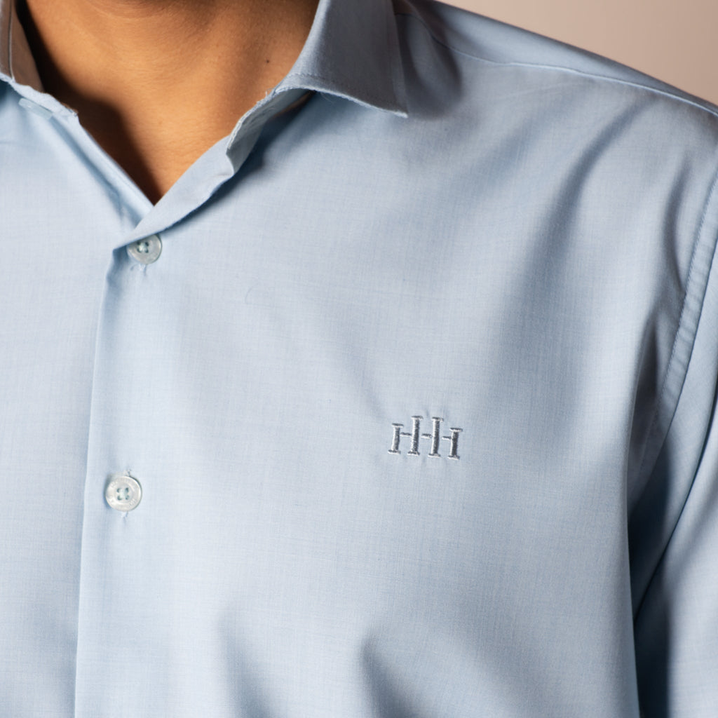SKY BLUE FEATHER SHIRT