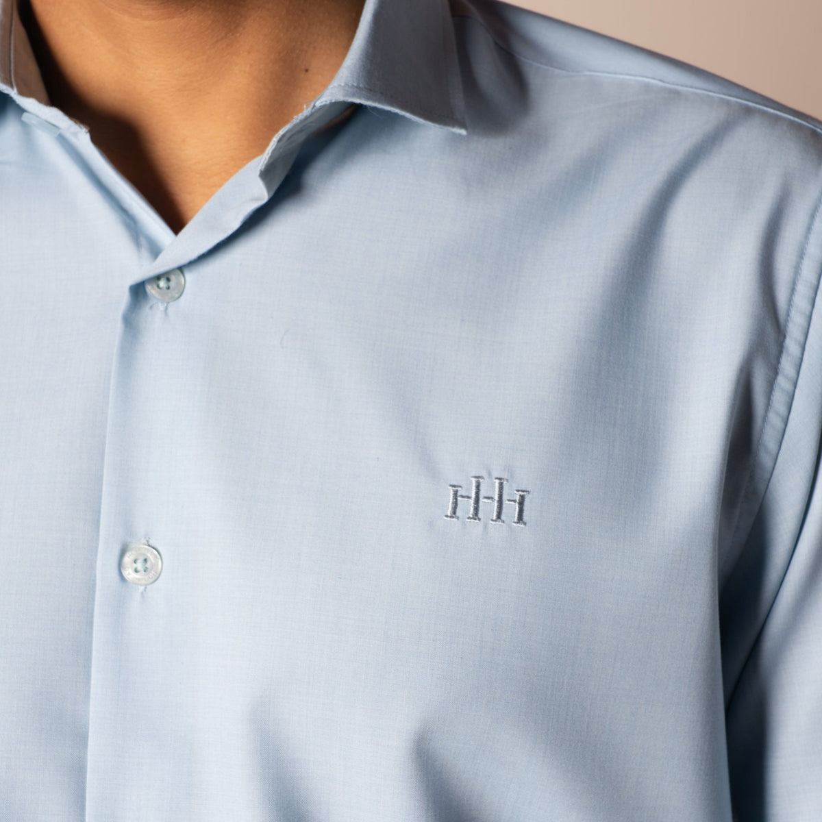 SKY BLUE FEATHER SHIRT