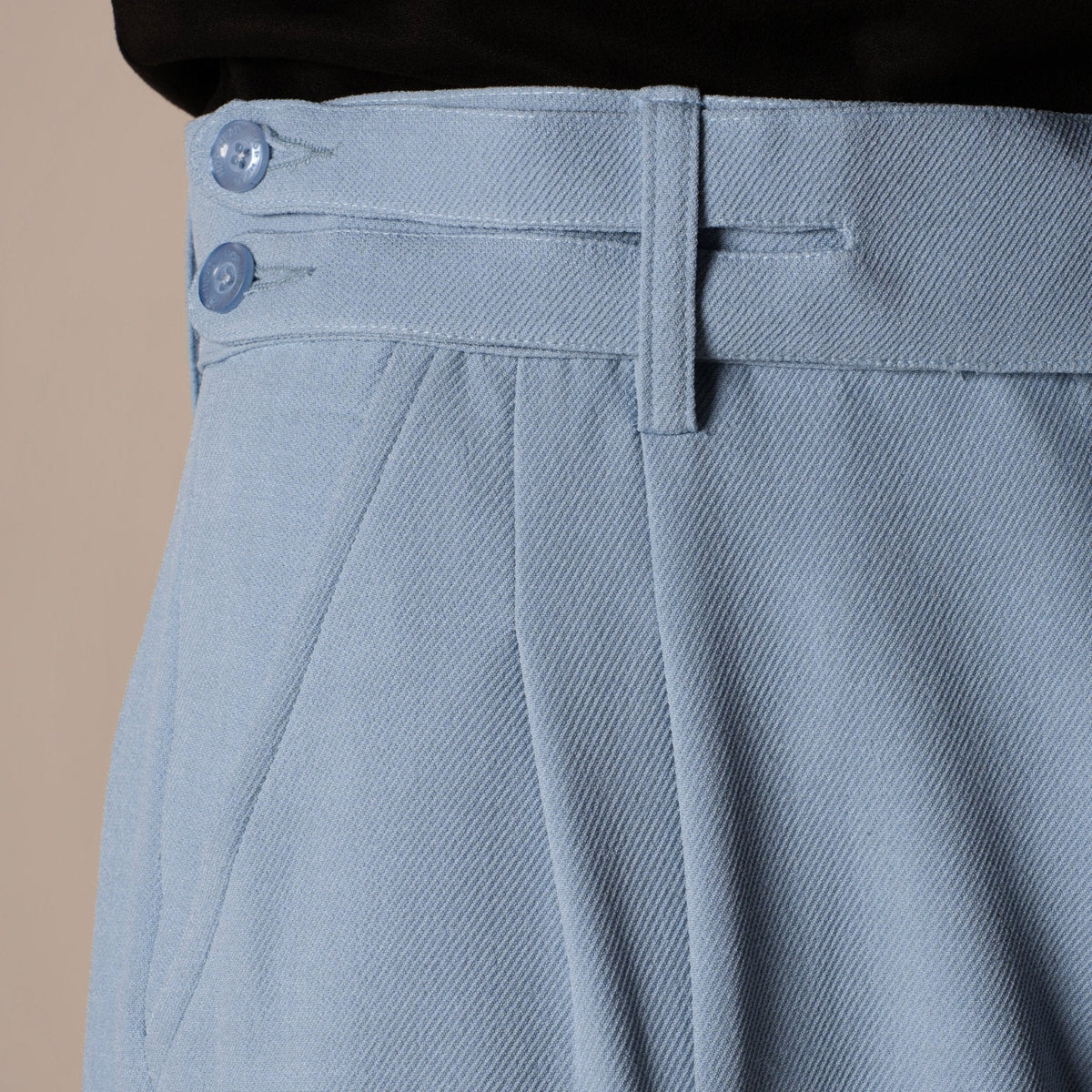 SKY BLUE DOUBLE FLAP TROUSER