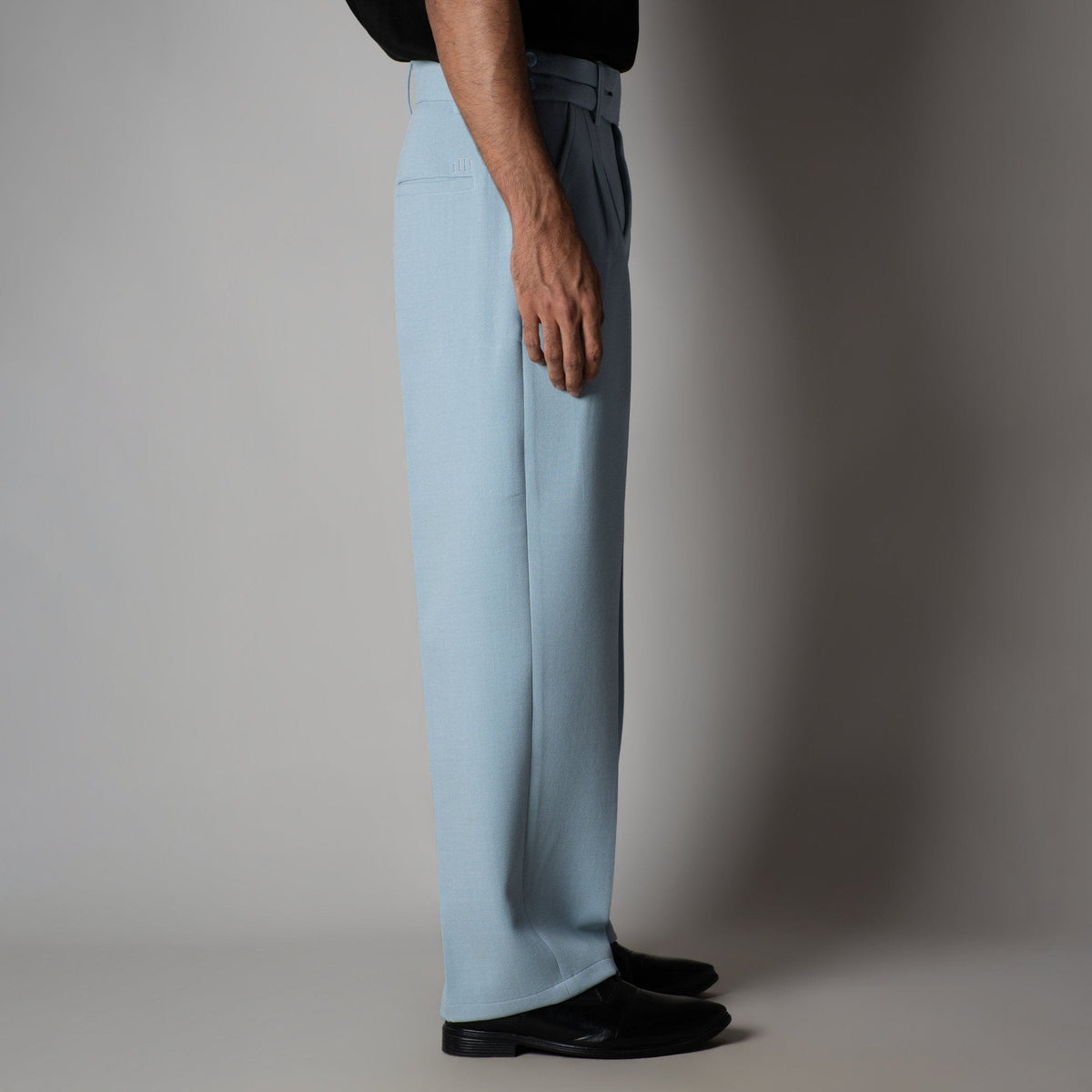 SKY BLUE DOUBLE FLAP TROUSER