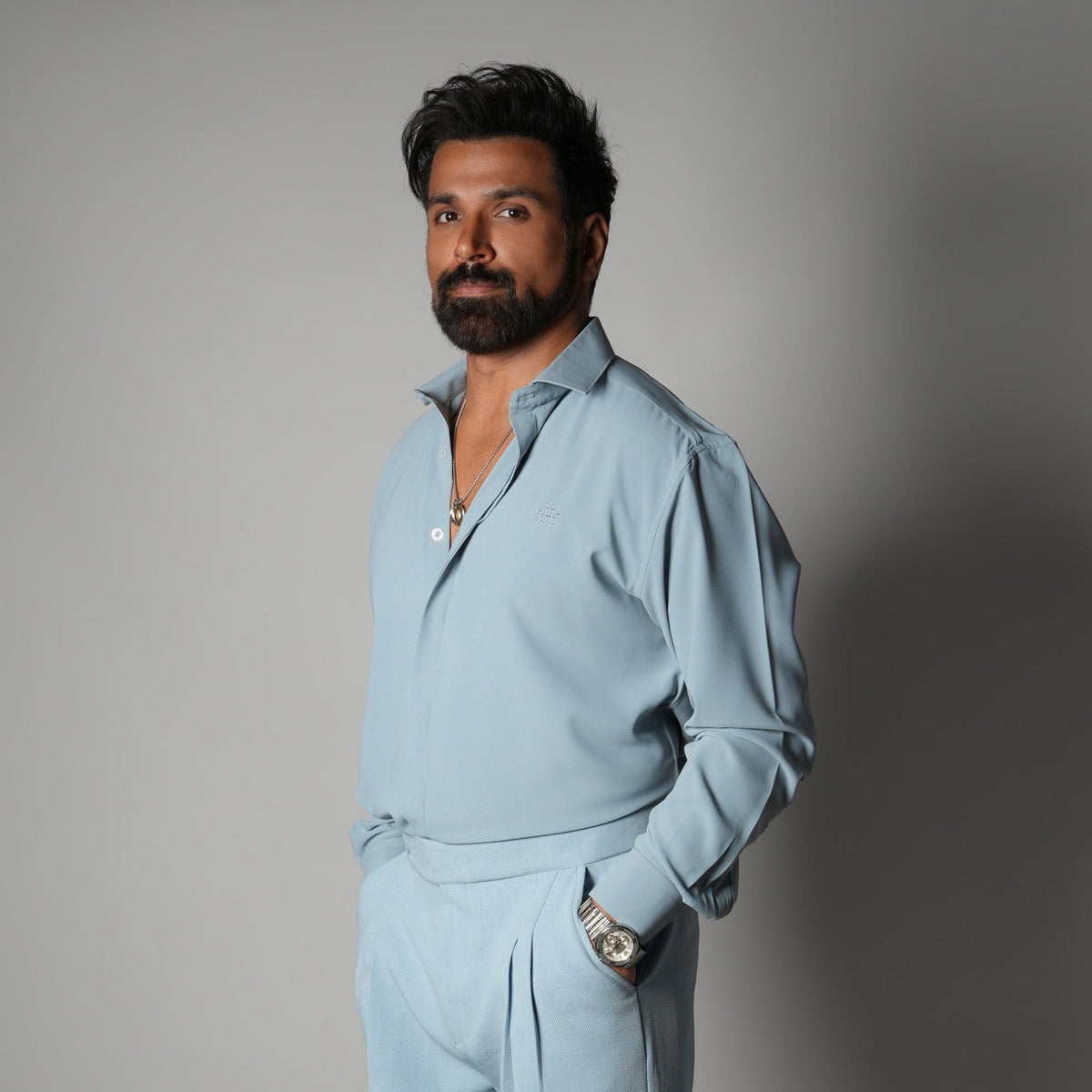 SKY BLUE KOREAN ULTRALITE SHIRT