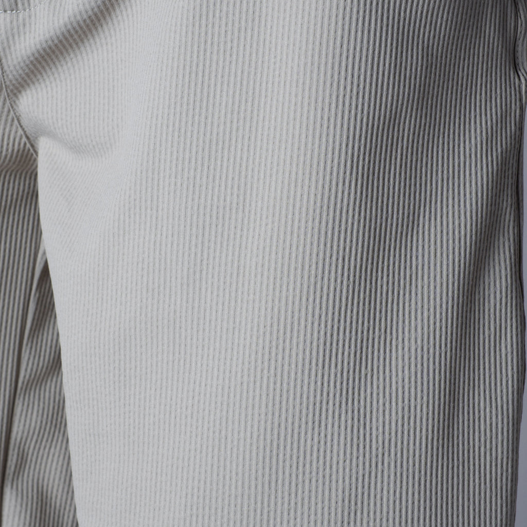 STONE GREY PIN-RIB WIDE PANTS