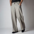 STONE GREY VERTICAL STRIPED PANT