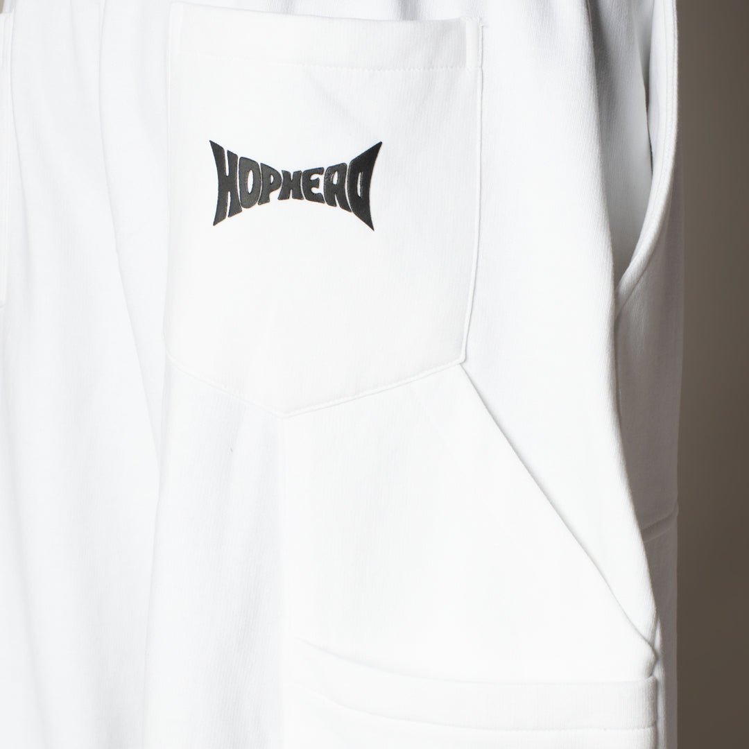 WHITE CARPENTER FLEECE BAGGY SWEATPANT
