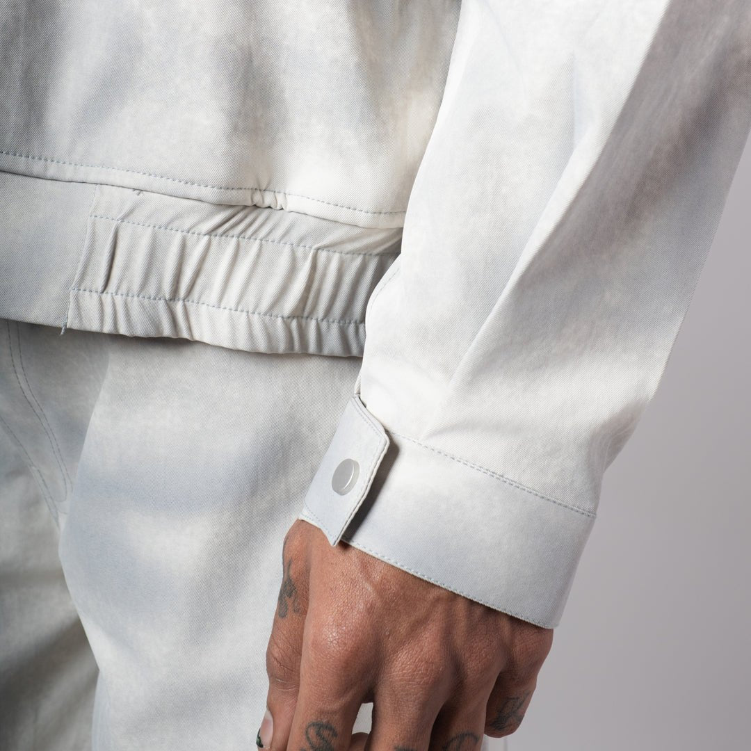 WHITE CLOUDRIP ZIPPER JACKET