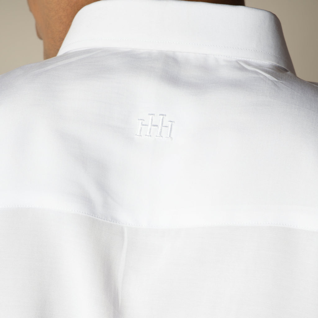 WHITE ESSENTIAL SUEDE LUXE SHIRT