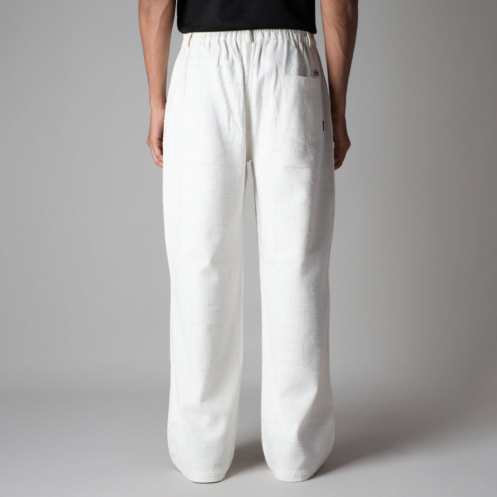 WHITE ROOFING BOOT CUT DENIM