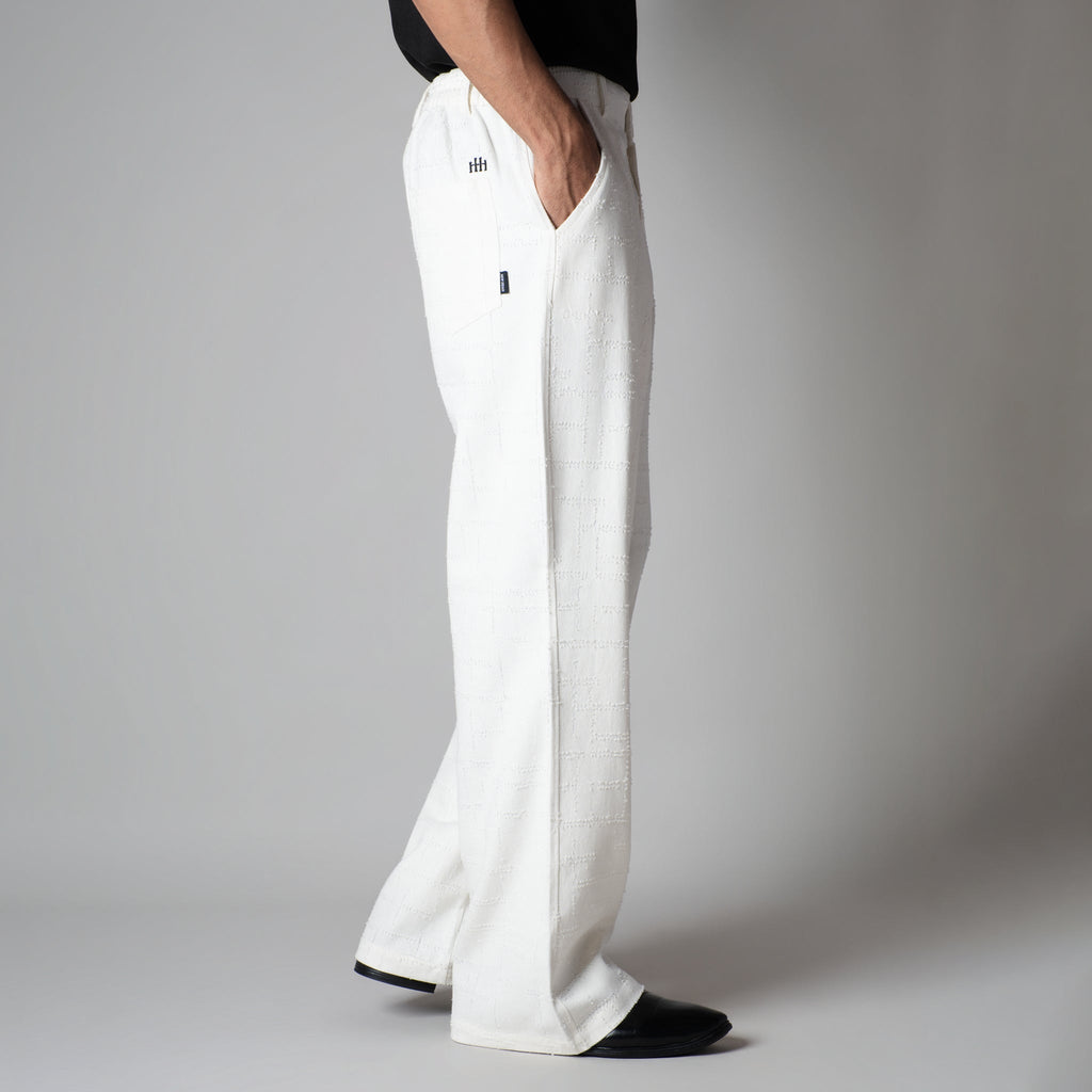 WHITE ROOFING BOOT CUT DENIM