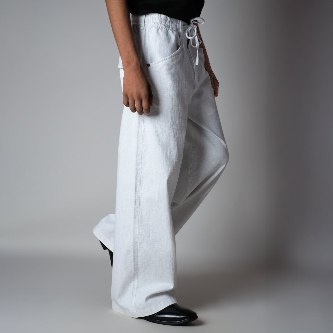 WHITE SOFTMOVE COTTON PANTS
