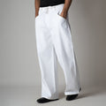 WHITE VERTICAL STRIPED PANT